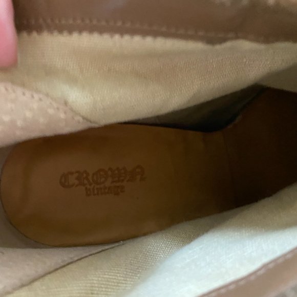 Tan Suede Wedge Booties with Fringe Size 7.5 - Picture 6 of 6